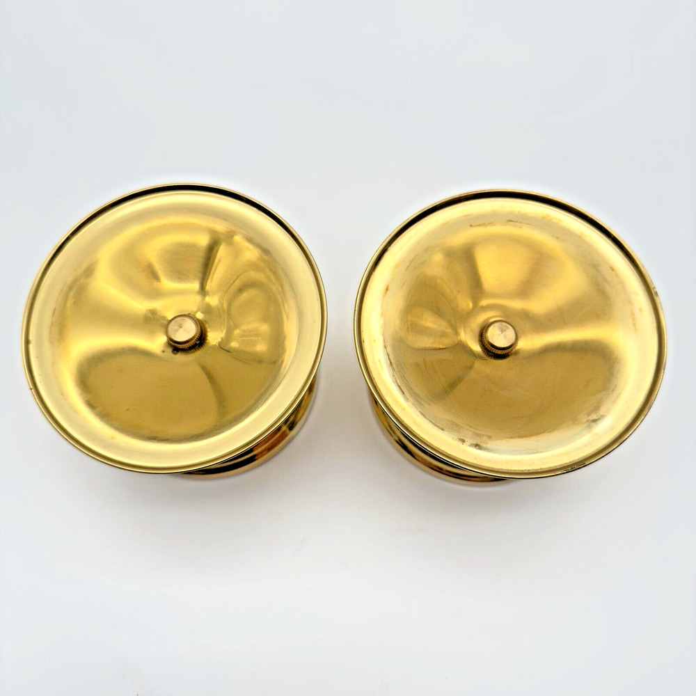 Vintage Copper Craft Brass Candlestick Holders Set Of 2 For 3-4" Pillar Candle - Picture 3 of 10